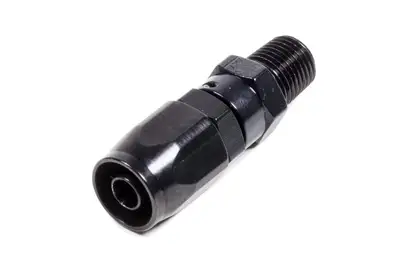 Fragola Performance Systems #6 Straight Hose End x 1/4 Mpt Black