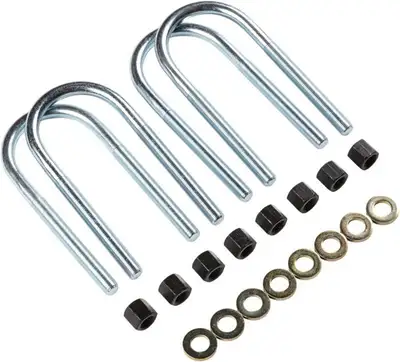 Fabtech U-Bolt Kit; Square; 3.10 in. x 13 in. x 9/16 in.;