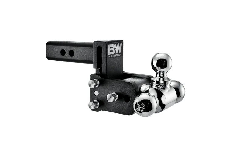 B&W Tow & Stow 2in Tri-Ball Receiver Hitch, Black, 3in Drop-3.5in Rise product image