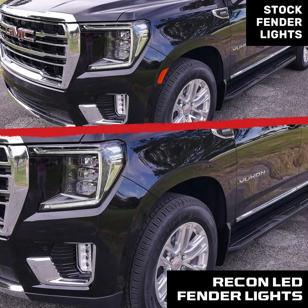 Cadillac 21-24 Escalade & Gmc 21-24 Yukon/Yukon Xl/Yukon Denali (5th Gen) & 21-24 Chevy Tahoe/Suburban (5th Gen) LED Front Fender Lens White or Amber Leds - Smoked or Clear Lens product image