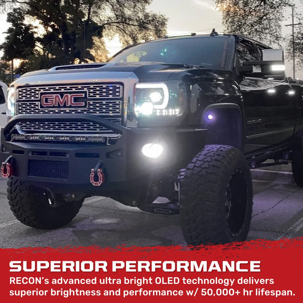 Gmc Sierra 3500 15-19 Dually Projector Headlights w Oled Amber Drls & Scanning Oled Amber Turn Signals in Smoked/Black product image