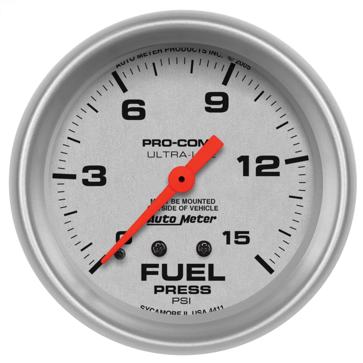Gauge, Fuel Pressure, 2 5/8", 15psi, Mechanical, Ultra-Lite product image