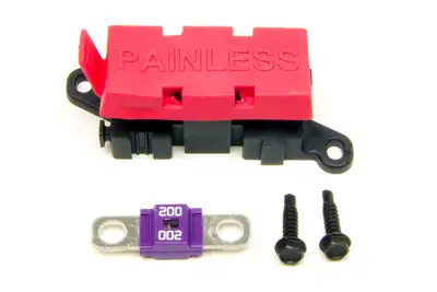 Painless Wiring MIDI Fuse Holder; Incl. Mounting Base w/Hardware/Cover/[2] 200 Amp Fuses;
