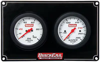 Quickcar Racing Products 2 Gauge Extreme Panel OP/WT