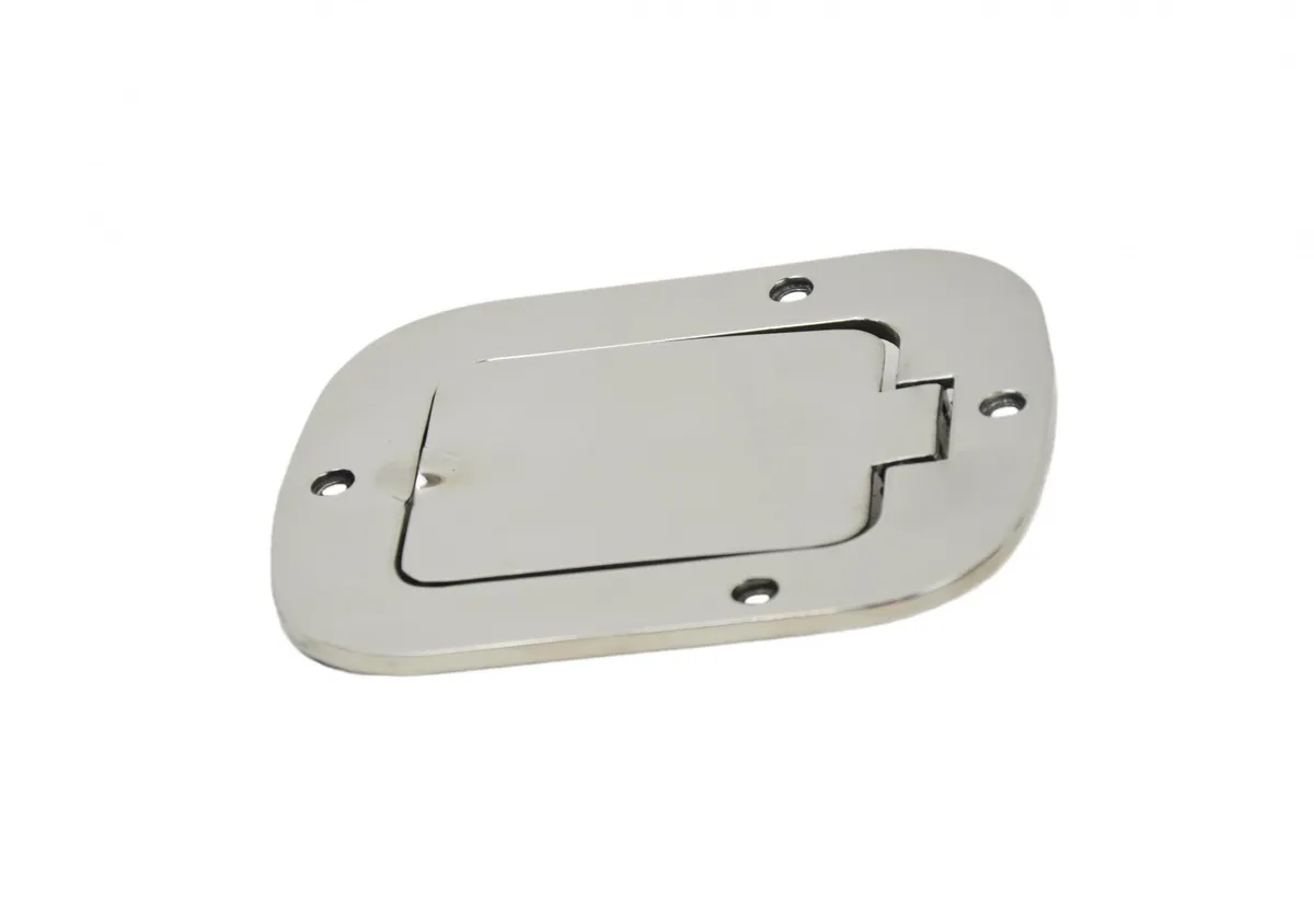Jeep CJ/YJ Billet Style Gas Hatch 77-95 CJ and Wrangler YJ Polished Silver Kentrol product image