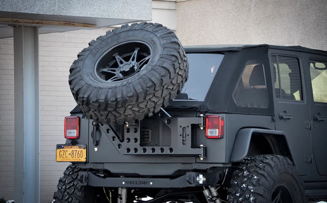 Steinjager Wheels and Tires 2007-2018 Tire Carrier Add-On Slant Back for Ace Tire Carriers