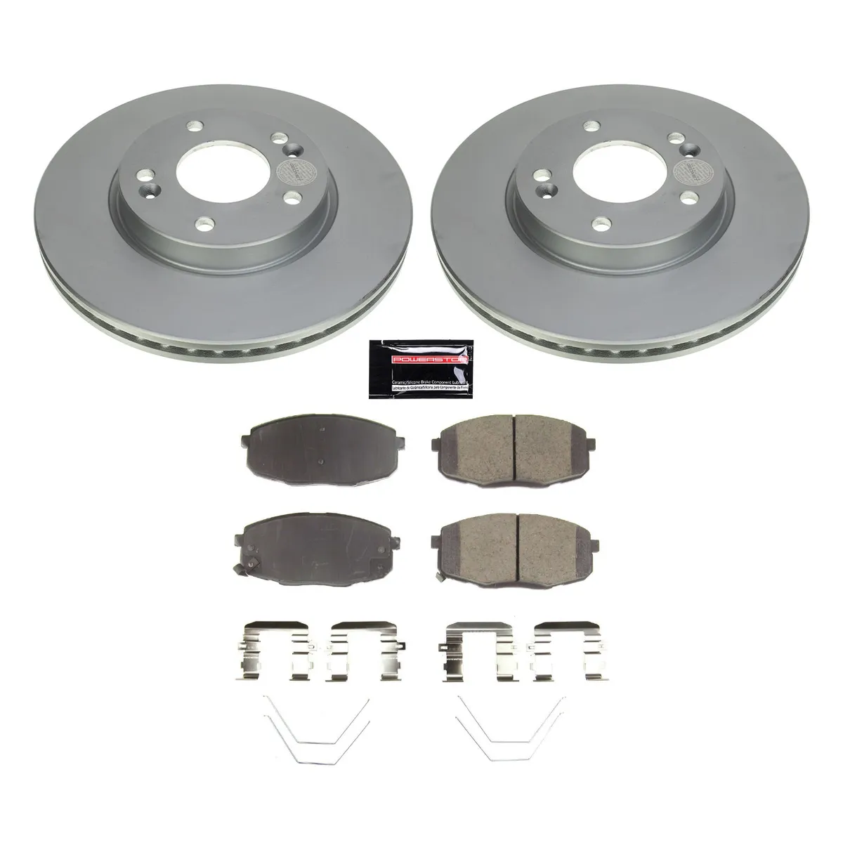 Z17 Geomet Coated Rotor Kit: Genuine Geomet Fully Coated Rotors; Ceramic Pads W/Hardware product image