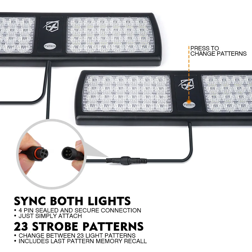 Dual Windshield Sun Visor Strobe Lights | Agent Series product image