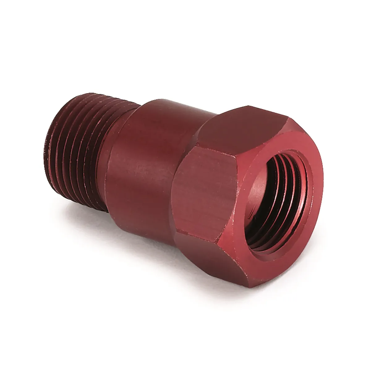 Autometer 2272 Fitting, Adapter, 3/8 Npt Male, Aluminum, Red, For Mech. Temp. Gauge product image