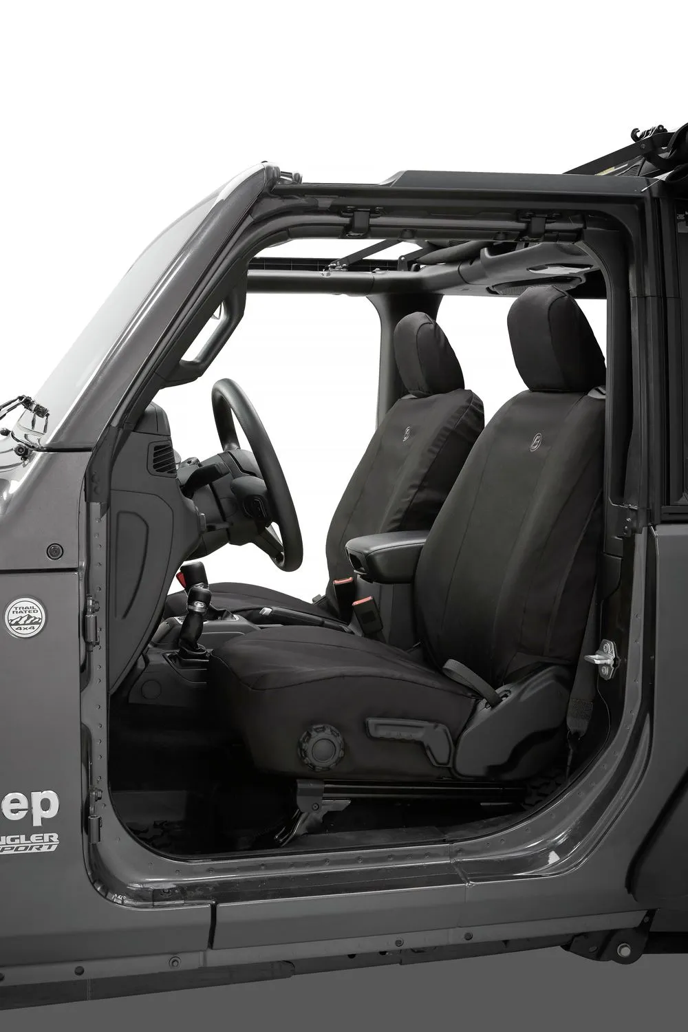 Jeep Wrangler Seat Covers For Jeep 2018-Current Wrangler JL 2 Door Front Premium Vinyl Fabric Black Diamond Bestop product image