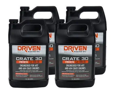 Driven Racing Oil Crate 30 10w30 Synthetic Oil Case 4 x 1 Gallon