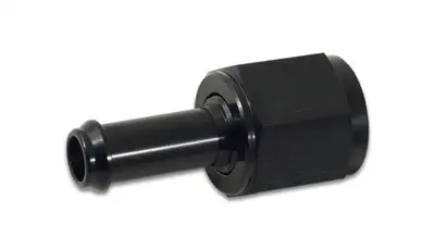 Vibrant Performance Straight AN to Hose Barb Adapter Fitting; -20AN; 1.5 in. Barb Size; 6061 Aluminum; Black Anodized; Female;