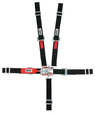 crow safety 5 Point L&L 2in Lap Belt Pull Down Black SFI16.2