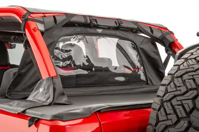 MasterTop Bimini Top Plus/Regular Wind Stopper/Tonneau Cover 3 piece Combo 18-Present Jeep JLU Wrangler Black Diamond MasterTop