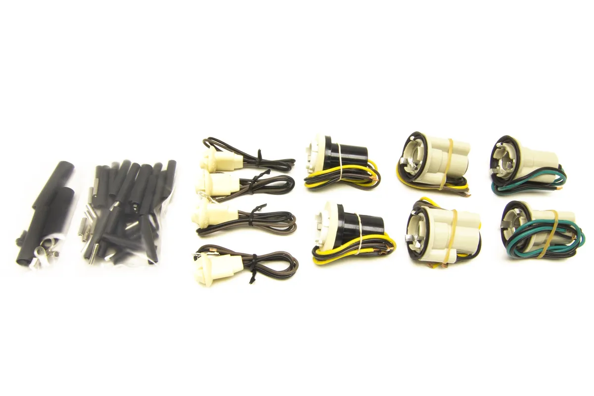 Headlight Socket Kit; Single Square Headlights; Incl. All Terminals/Connectors; product image