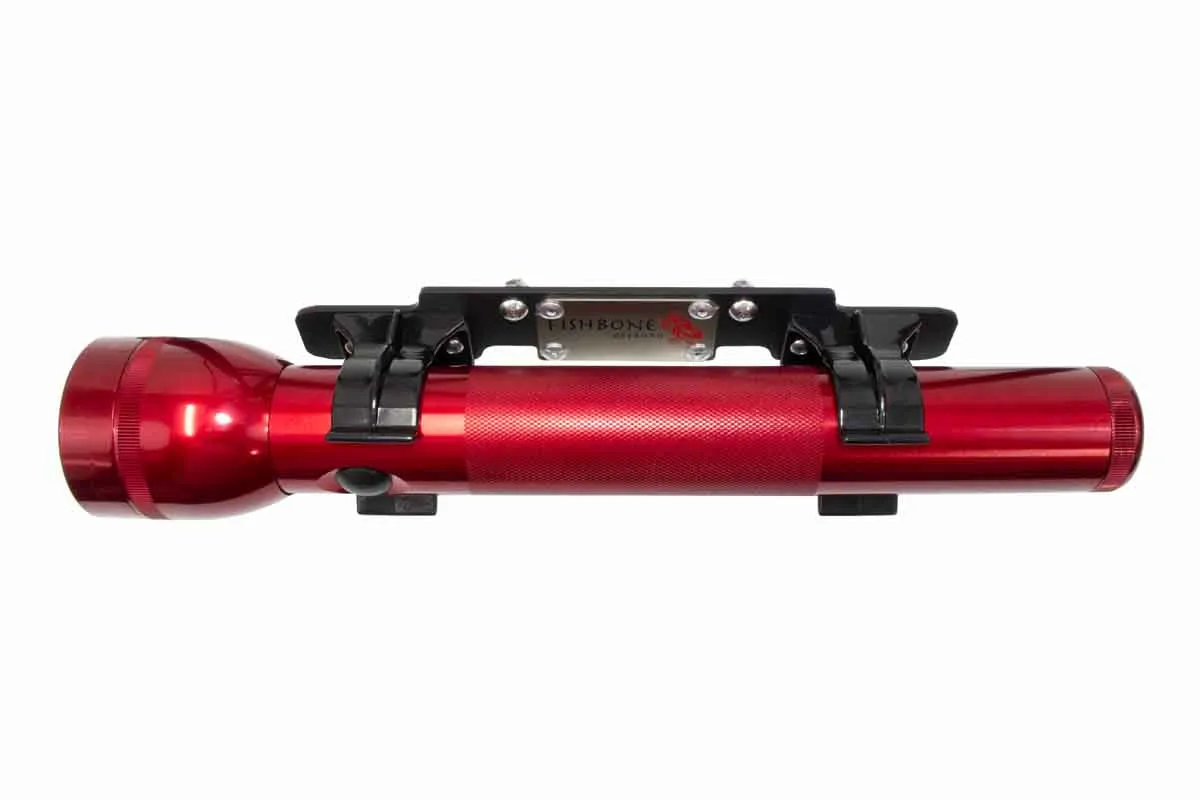 0718 Wrangler Front Seat Flashlight Mount Black Powder Coat Black Powder Coat 11 Gauge Steel product image