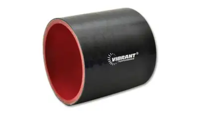 Vibrant Performance Straight Hose Coupler; 1.625 in. ID; 3 in. Length; 75 PSI Maximum Operating Pressure; 0.2 in. Wall Thickness; Gloss Black;