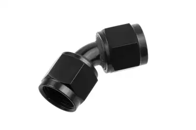 Redhorse Performance 10 Female to Female An/Jic Flare Swivel Coupling 45 Deg Black