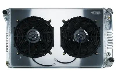 COLD-CASE Radiators 67-76 Chevy GMC Pickup Truck Aluminum Radiator And 12 Inch Fan Kit AT Cold Case Radiators