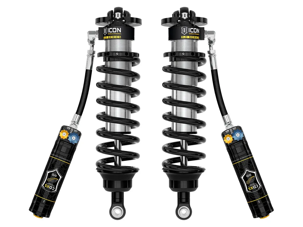 ICON 2022-2025 Toyota Tundra 1.25-3.25" Lift/2023-2025 Sequoia 3-4.25" Lift, V.S. 3.0 Series Front Coilover Kit, Remote Reservoir w/ CDXS, Pair product image