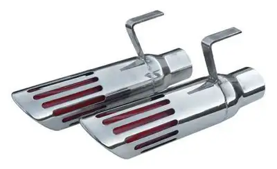 Pypes Performance exhaust Exhaust Tail Pipe Tip Set 71-74 B-Body Charger 2.5 in Red Slotted Clamp On Hardware Not Incl Polished 304 Stainless Steel Pair Pypes Exhaust