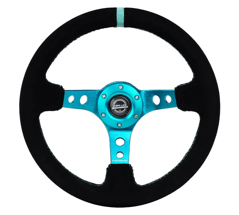 Steering Wheel 350mm 3in Dish Black Suede product image