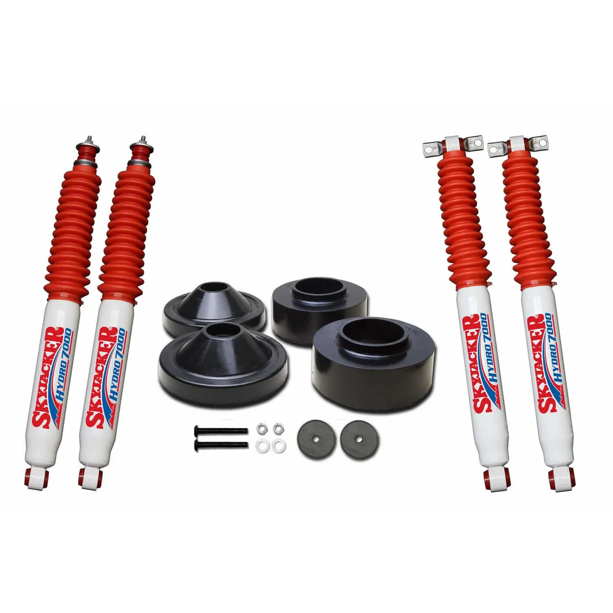 Polyurethane Spacer Leveling Kit 07-18 Wrangler JK 2 Inch Front Lift 3/4 Inch Rear Lift Incl. 2-Front 70 Shocks Skyjacker product image