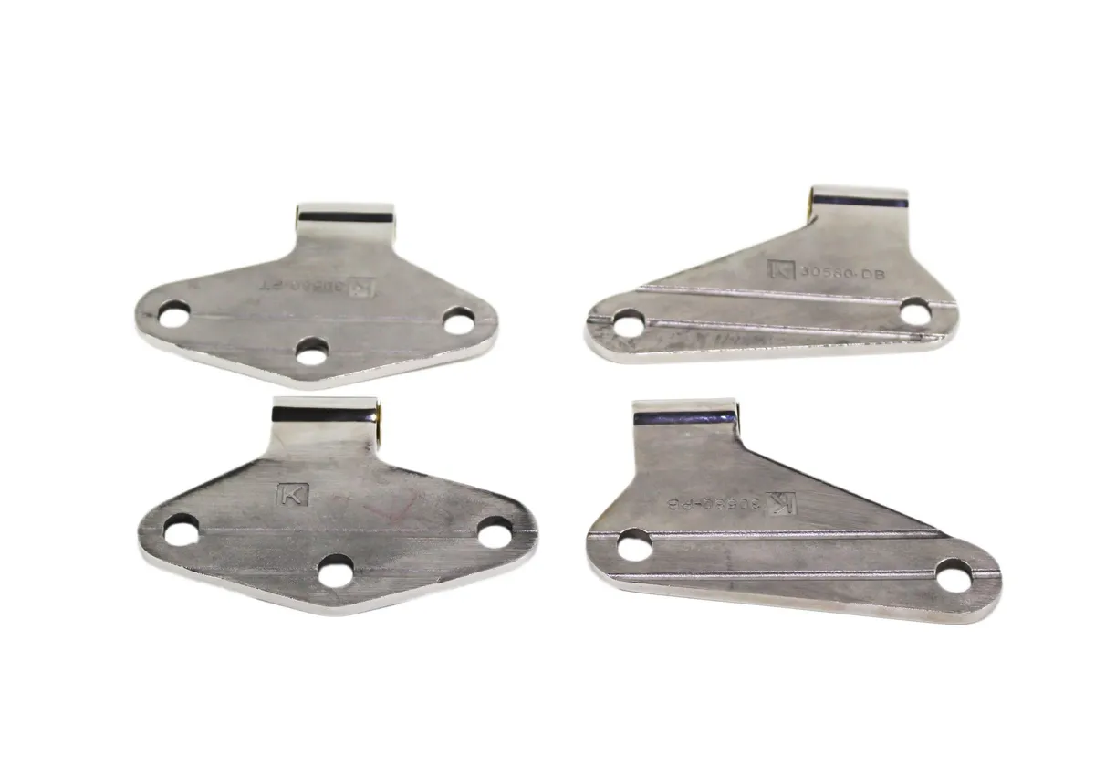 Jeep JK Body Door Hinge Set 4 Pieces 2 Door 07-18 Wrangler JK Polished Silver Kentrol product image