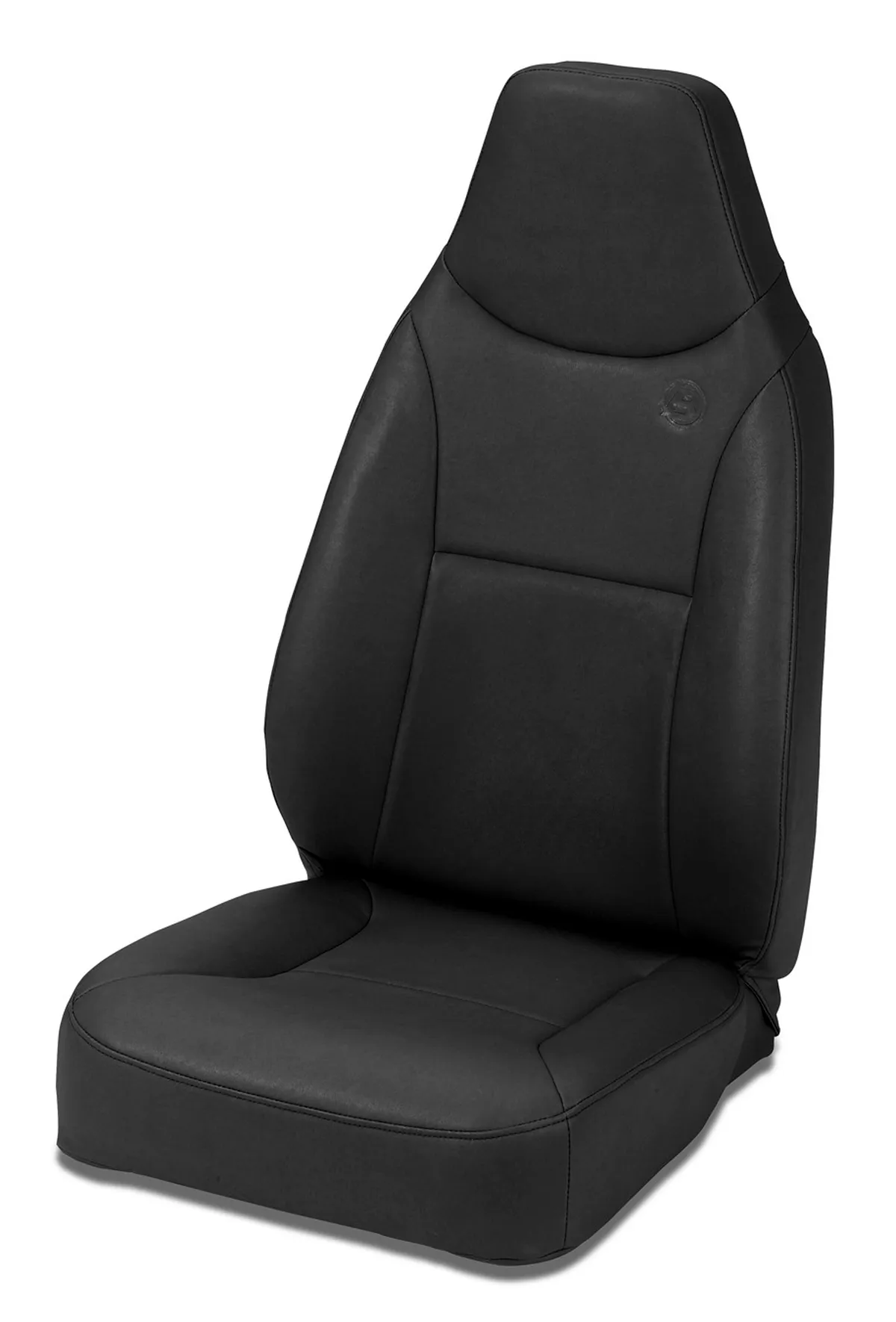 Jeep Bucket Seats Trailmax II Standard Front High Back Fixed Bucket Seat For Jeep 1976-1986 CJ7 All Vinyl Black Denim Bestop product image