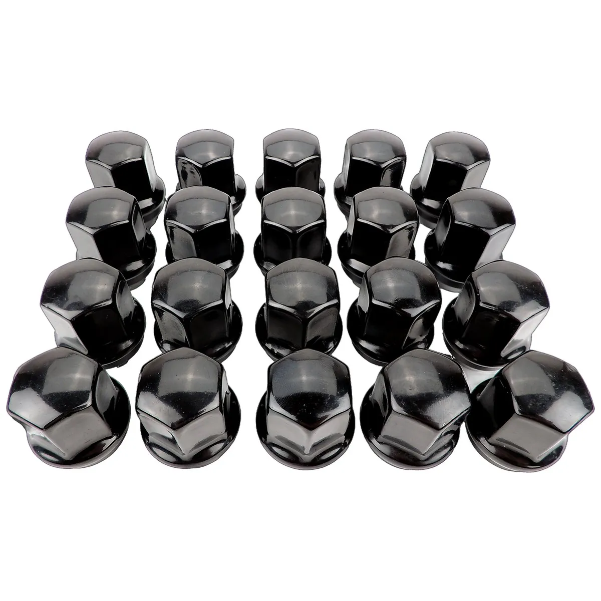 Crown Automotive Jeep Replacement 6509422BLK Black Lug Nut Kit for 2011+ Jeep JL, JT, WK2, & WL Models, M14 x 1.5 Threads product image