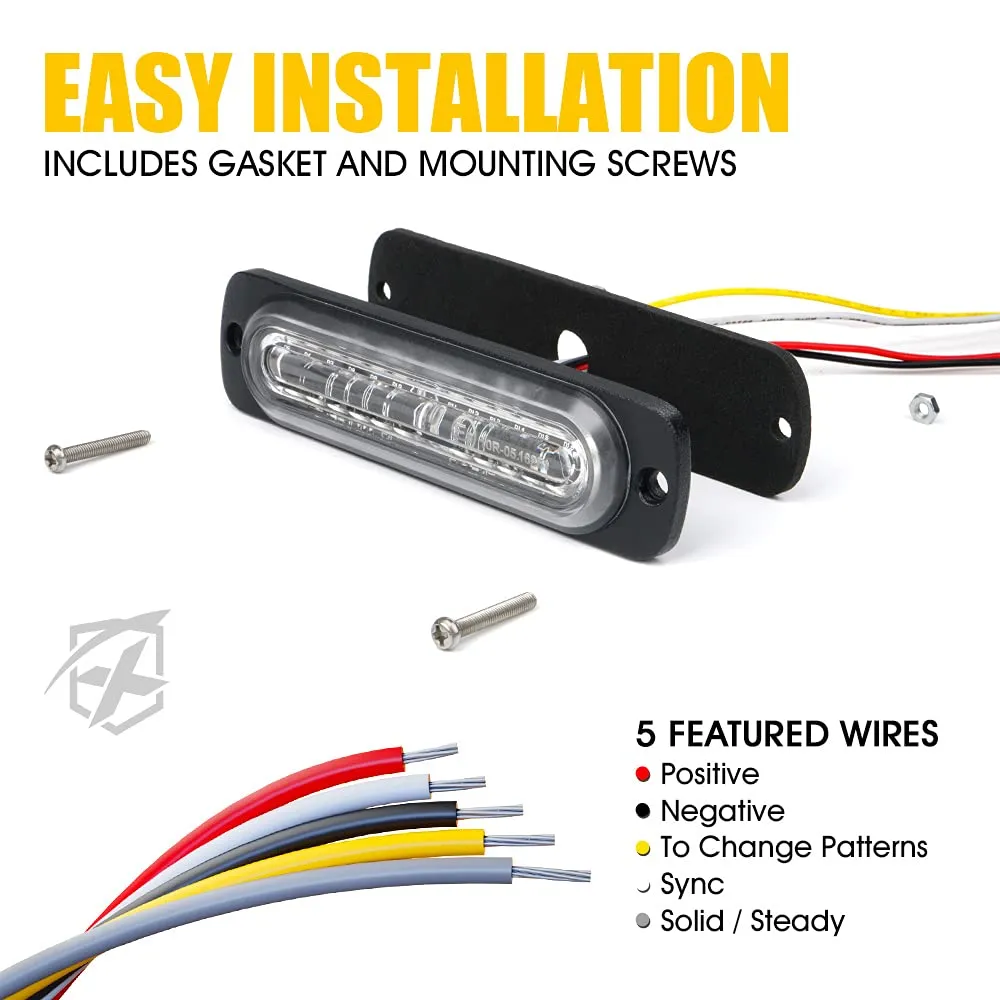Flush Mount Side Marker Emergency Strobe Light - Set of 4 | Alert 12 Series product image
