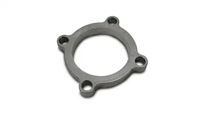 Vibrant Performance Discharge Flange; 89.7MM Bolt Circle; 10.32MM BHID; 0.5 in. Thickness; 2.5 in. ID; 63.5MM Port ID; For GT30/GT35; Mild Steel; 4 Bolt;