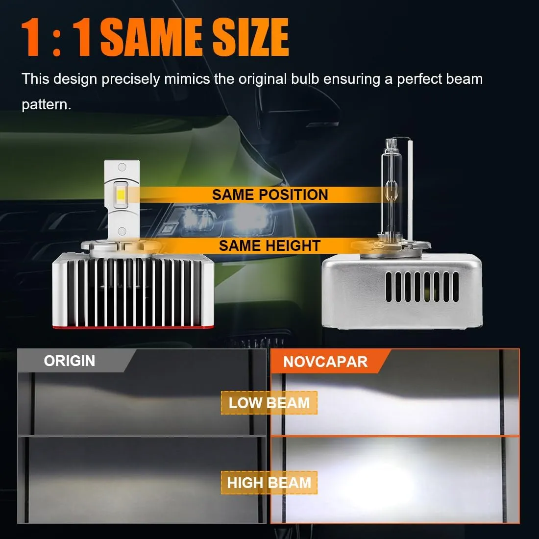 D5S LED Light Bulbs 120W High Power 6500K Cool White product image