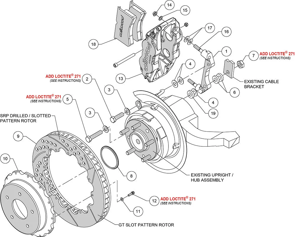 1985 - 1987 Chevrolet Forged Narrow Superlite 4R Big Brake Rear Brake Kit For OE Parking Brake - 140-11920 product image