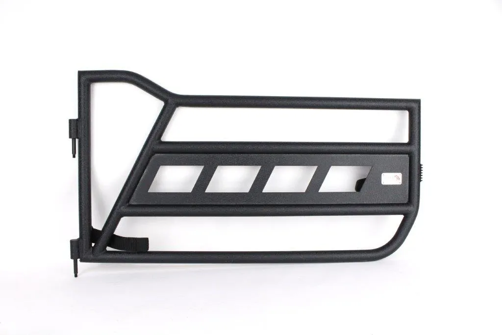 Fishbone Offroad Black textured powder coat, Steel, Sold as a pair (Front tube doors only)