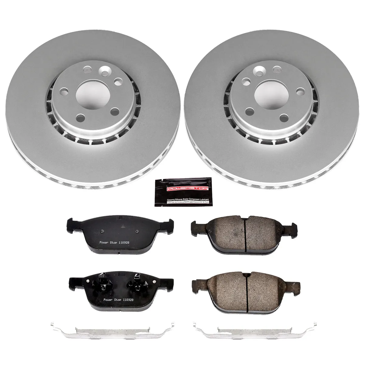 Z23 Sport Geomet Coated Rotor Kit For European Vehicles: Genuine Geomet Fully Coated Rotors; Carbon-Fiber Ceramic Pads W/Hardware product image