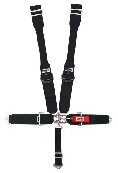 crow safety 5-Way L&L 52in Lap Belt DB Harness W/Alum adjus
