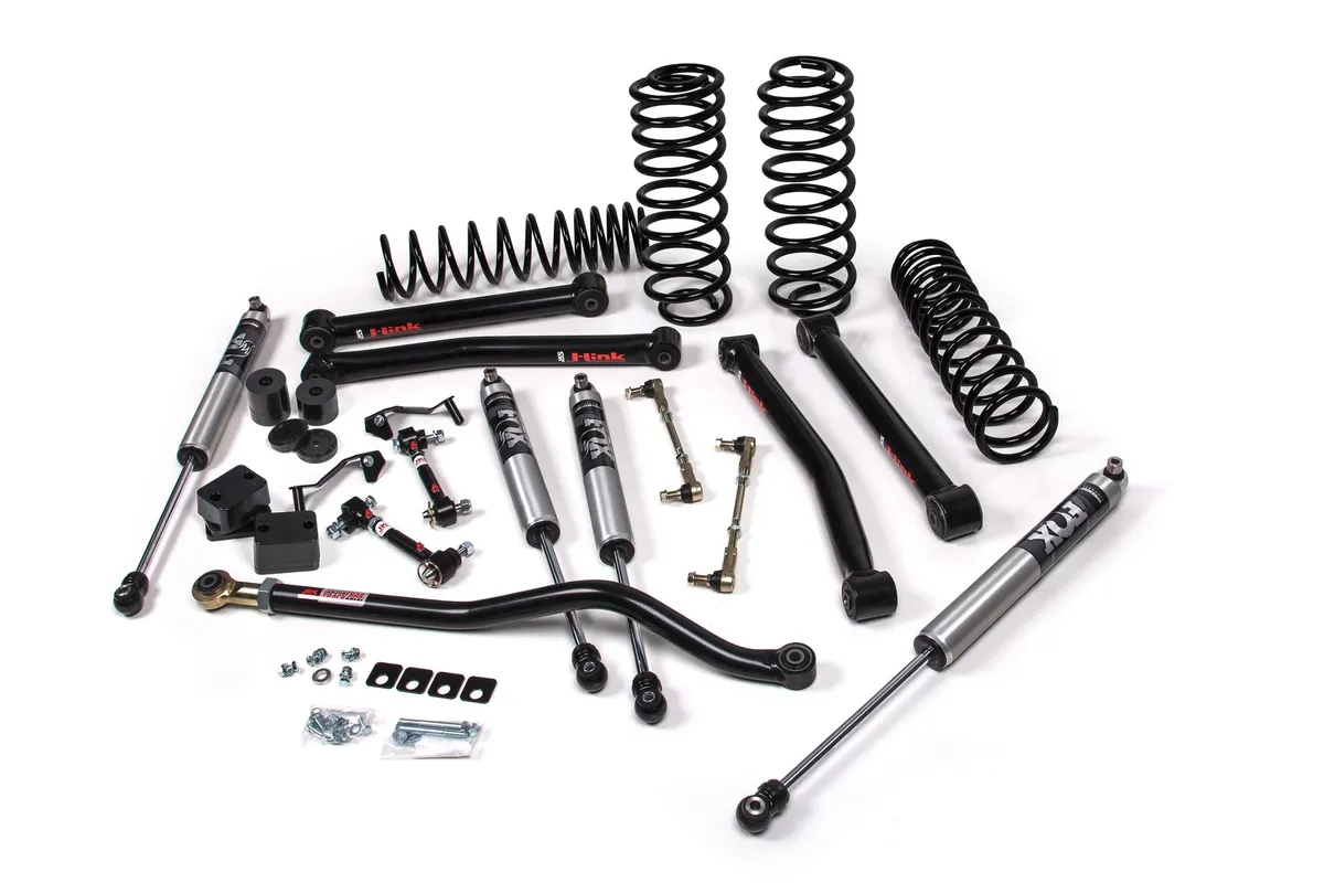 2018-2024 Jeep Wrangler JL J-Konnect 3.5 Inch Lift Kit 4 Door w/Fox 2.0 Performance Series Shocks Standard Rate Coils JSPEC product image