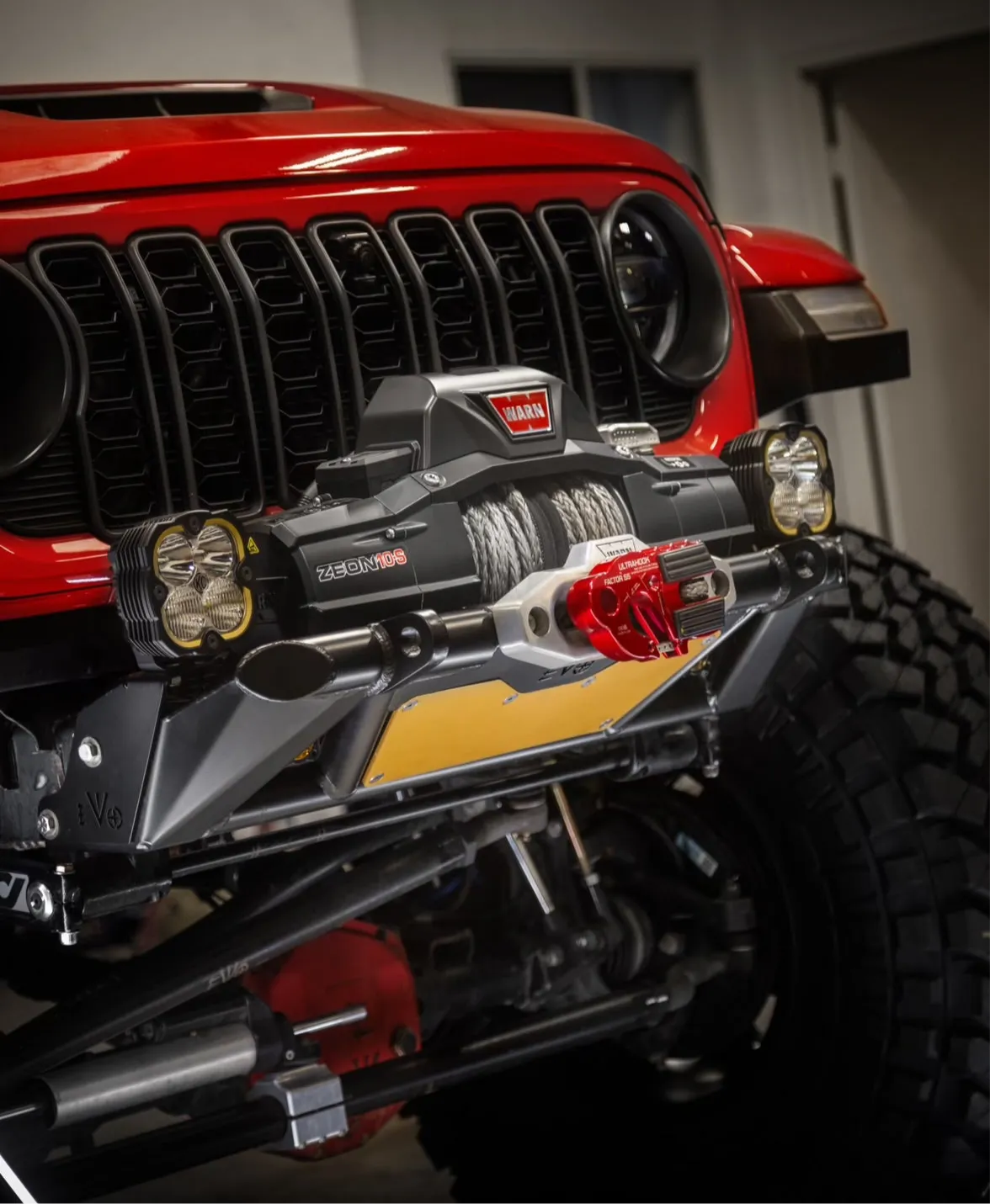 EVO Manufacturing KSPEC Pre Runner Front Winch Tube Bumper - Raw - JT/JL/JK product image