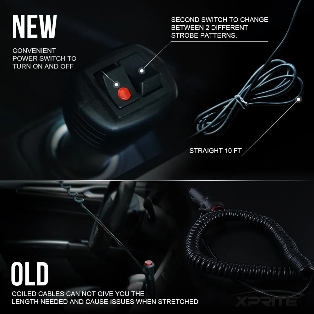 Amber LED Rooftop Strobe Light with Magnetic Base | Delta Series product image