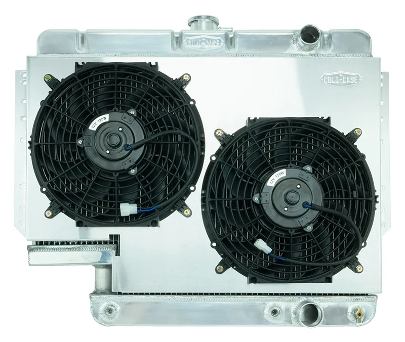 Impala Radiator 61-65 Impala 500 Box Aluminum Performance Radiator and Dual 12 Inch Fans Kit Cold Case Radiators product image
