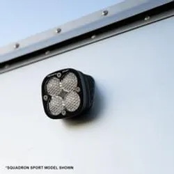 Flush Mount LED Light Pod Angled Black Clear Lens Work/Scene Pattern Squadron Pro Baja Designs product image