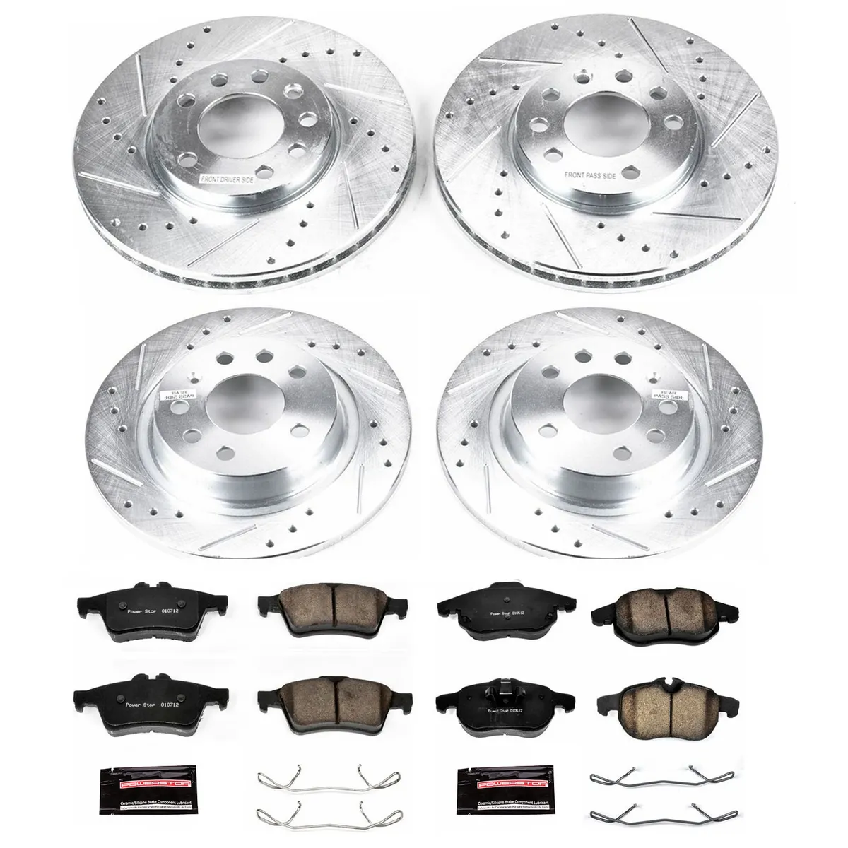 Z23 Evolution Sport Upgrade Kit: Drilled/Slotted Rotors; Carbon-Fiber Ceramic Pads W/Hardware product image