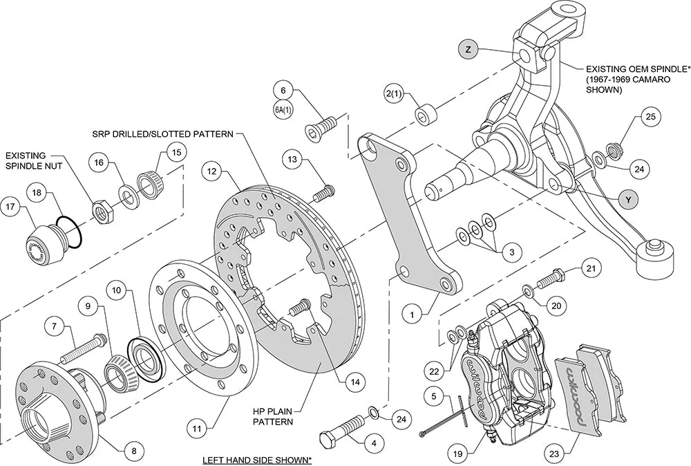 1960 - 1982 Buick, Chevrolet, Ford, GMC, Mercury, Oldsmobile, Pontiac Forged Dynalite Big Brake Front Brake Kit (Hub) - 140-7675 product image