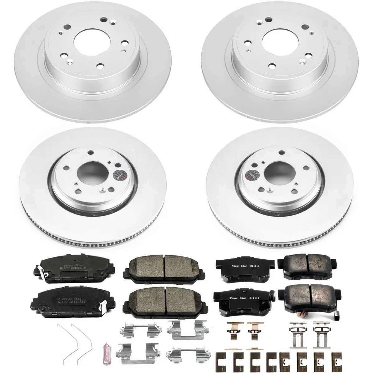 Z17 Geomet Coated Rotor Kit: Genuine Geomet Fully Coated Rotors; Ceramic Pads W/Hardware product image