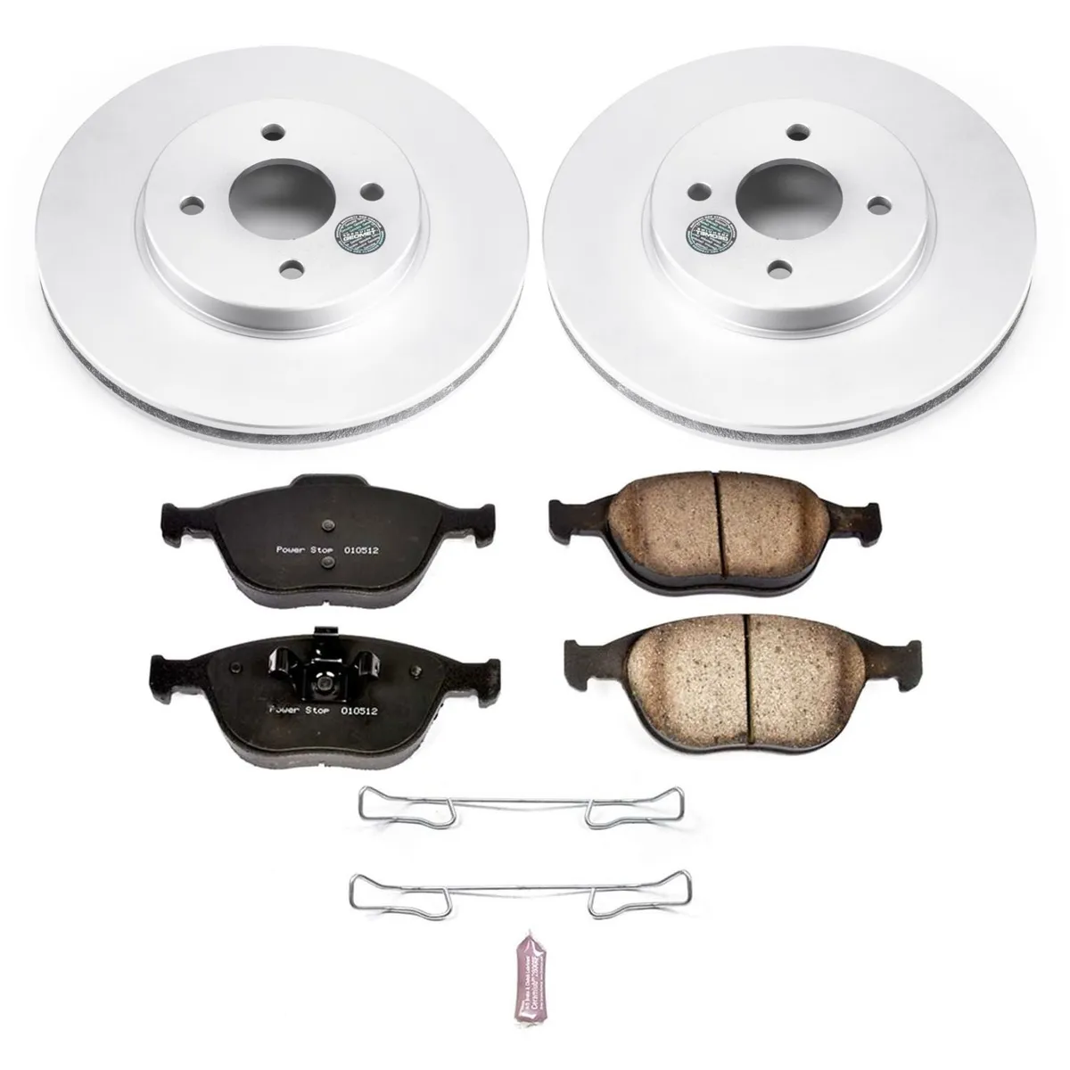 Z17 Geomet Coated Rotor Kit: Genuine Geomet Fully Coated Rotors; Ceramic Pads W/Hardware product image