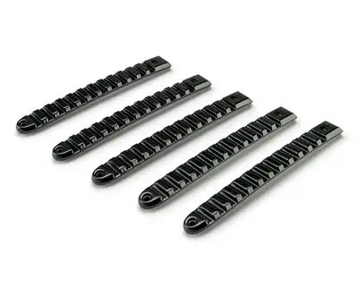 DV8 Offroad DV8 Offroad D-JP-190028-BK-5 Black Rail Door Handle Insert; 5-Pieces
