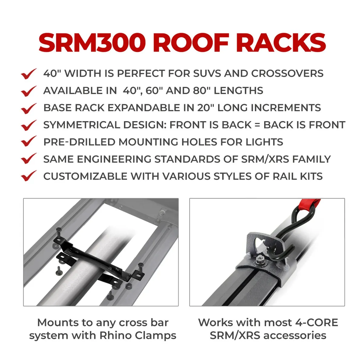 Go Rhino 5933081T - SRM300 - Hot Rod Rail Kit for 80 Long Rack - Textured Black product image