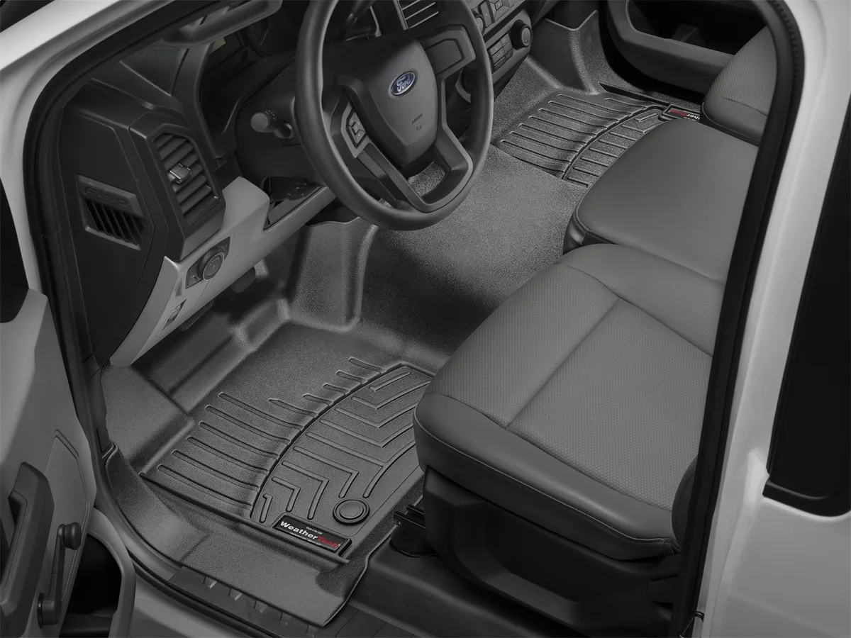 FloorLiner™ DigitalFit®; Black; Front; Over The Hump; product image