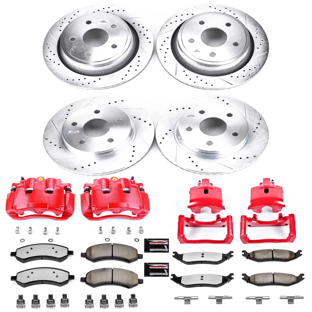 Z36 Truck/Tow Upgrade Kit: Drilled/Slotted Rotors; Carbon-Fiber Ceramic Pads; Powder Coated Calipers product image